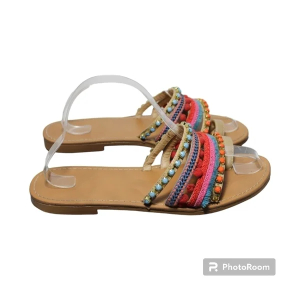 MOSSIMO Supply Co Strapy Colorful Flat Sandals - Picture 4 of 9